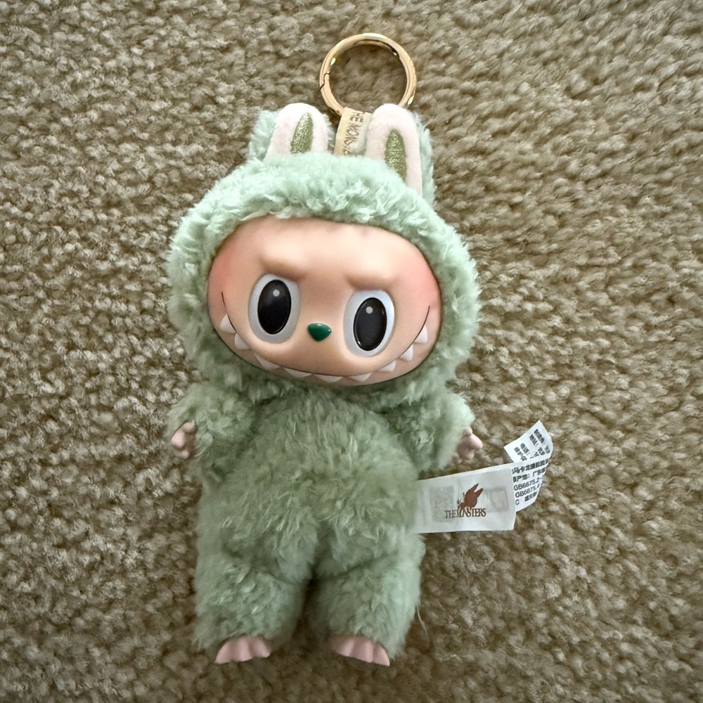 Pop Mart Monsters Macaron Labubu Green Grape Plush Keychain